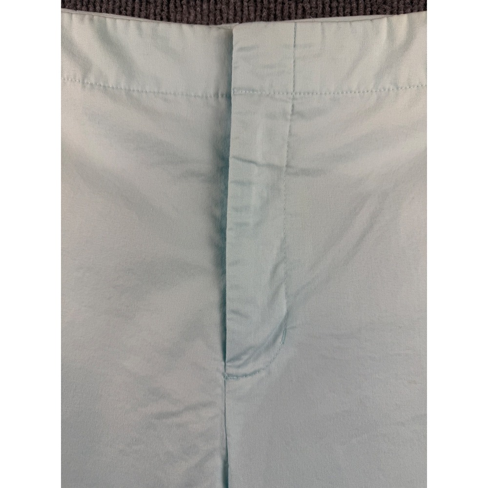 Light Blue Cropped Chino Pants Mid Rise Capri Trousers with Pockets - Picture 2 of 10